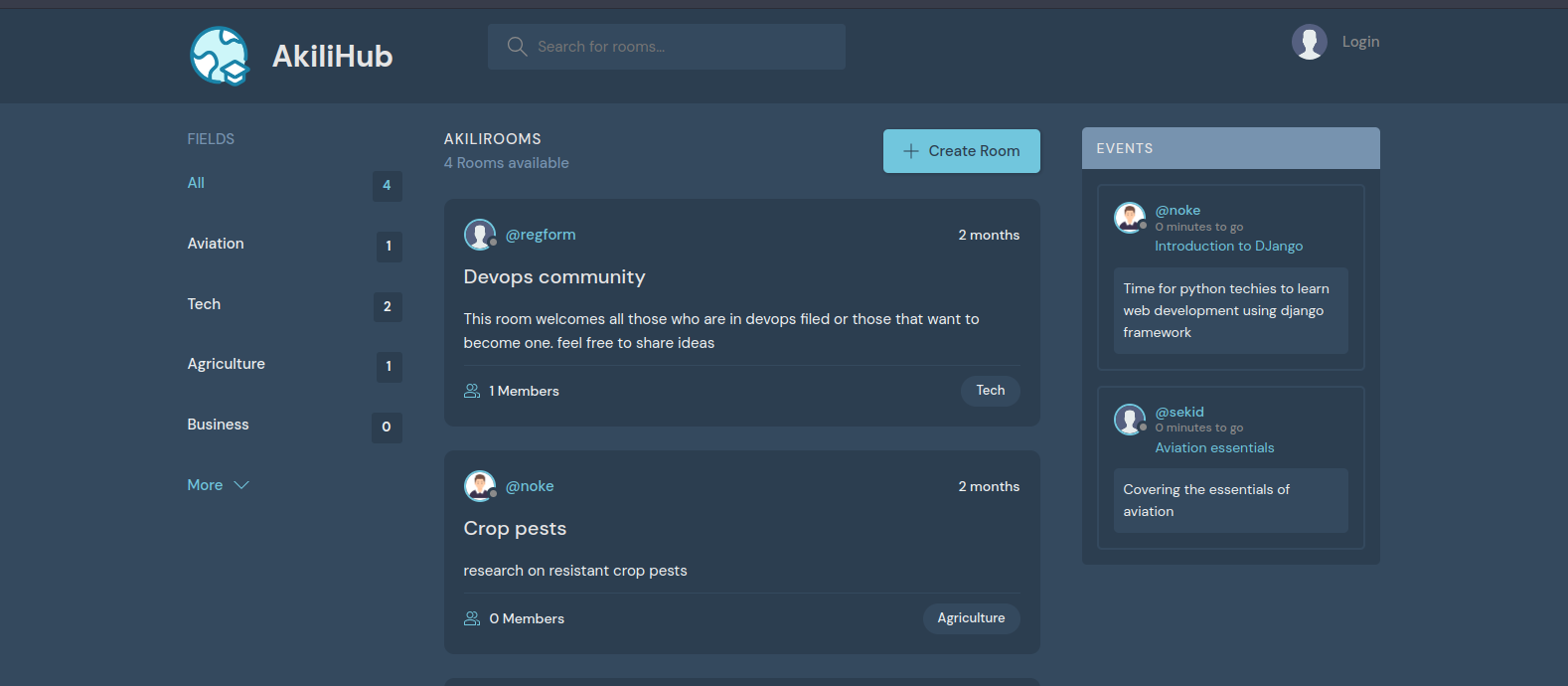 image of akilihub homepage